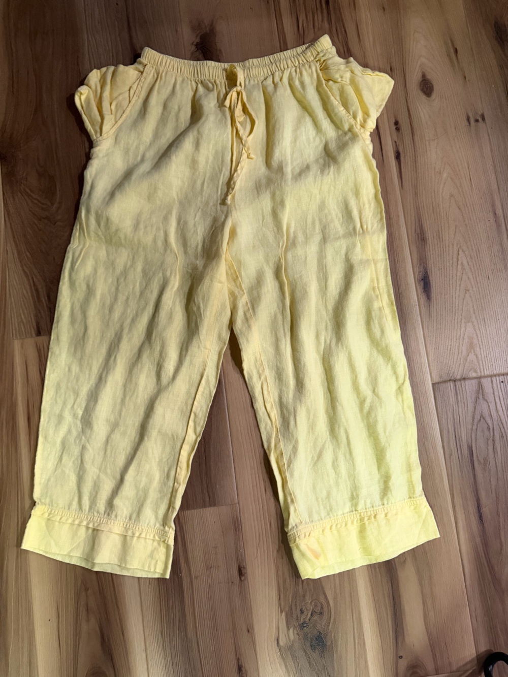 Flax Lightweight Yellow Pull-On Pants